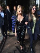 Ashley Benson Outside the Balmain Show at Paris Fashion Week
