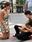 Bailee Madison Out with her Dog and Boyfriend in Toronto