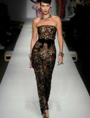 Bella Hadid See-Through at Moschino Fashion Show in Milan