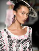 Bella Hadid See-Through at Moschino Fashion Show in Milan