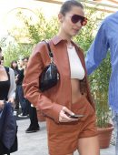Bella Hadid Braless Underboob, Out in Milan