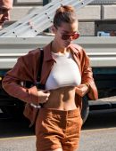 Bella Hadid Braless Underboob, Out in Milan