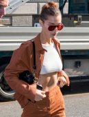Bella Hadid Braless Underboob, Out in Milan