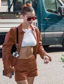 Bella Hadid Braless Underboob, Out in Milan