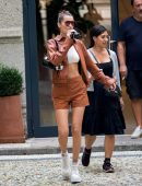 Bella Hadid Braless Underboob, Out in Milan