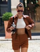 Bella Hadid Braless Underboob, Out in Milan