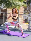 Blanca Blanco Practicing Yoga in Malibu