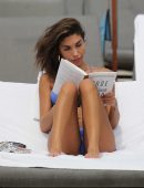 Chantel Jeffries in Blue Bikini at Beach in Miami