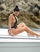 Draya Michele in Swimsuit on a Yacht in Newport Beach