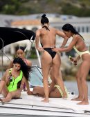 Draya Michele in Swimsuit on a Yacht in Newport Beach