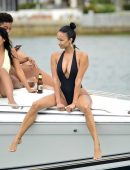 Draya Michele in Swimsuit on a Yacht in Newport Beach