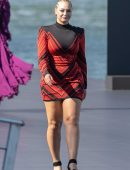 Iskra Lawrence walking on Runway during Le Defile L'Oreal, Paris Fashion Week