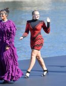 Iskra Lawrence walking on Runway during Le Defile L'Oreal, Paris Fashion Week
