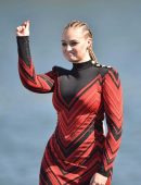 Iskra Lawrence walking on Runway during Le Defile L'Oreal, Paris Fashion Week