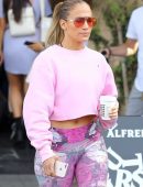Jennifer Lopez Booty in Tights Out in West Hollywood