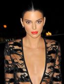 Kendall Jenner See-Through at Longchamp 70th Anniversary Party in Paris