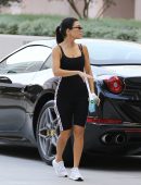 Kourtney Kardashian Playing Tennis in Los Angeles