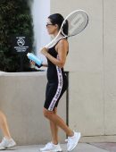 Kourtney Kardashian Playing Tennis in Los Angeles
