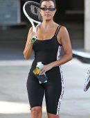 Kourtney Kardashian Playing Tennis in Los Angeles