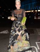 Lily Allen in See-Through Dress at the Mercury Prize Awards in London