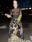 Lily Allen in See-Through Dress at the Mercury Prize Awards in London