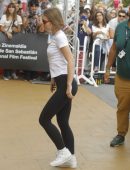 Lily-Rose Depp Pokies and Booty, Out in San Sebastian