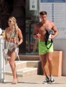 Louisa Johnson Booty in Bikini at a Pool in Marbella