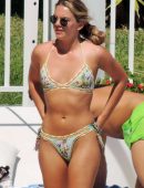 Louisa Johnson Booty in Bikini at a Pool in Marbella