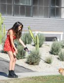 Madison Beer Leggy Walking her Dog in Beverly Hills