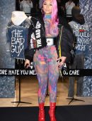 Nicki Minaj See-Through, in Bad Guy Jacket in Milan, Italy