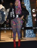 Nicki Minaj See-Through, in Bad Guy Jacket in Milan, Italy