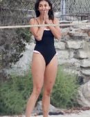 Nina Dobrev Playing Volleyball on the Beach in Malibu