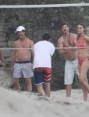Nina Dobrev Playing Volleyball on the Beach in Malibu