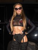 Paris Hilton Upskirt at Jeremy Scott’s Fashion Show in NYC