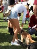 Rachel Riley Leggy at PupAid Puppy Farm Awareness Day in London