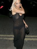 Rita Ora See-Through at GQ Awards 2018 After Party in London