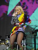 Rita Ora Upskirt at Radio 2 Live in Hyde Park 2018 in London