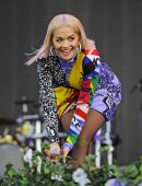 Rita Ora Upskirt at Radio 2 Live in Hyde Park 2018 in London