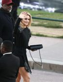 Rosie Huntington-Whiteley at Saint Laurent Show during Paris Fashion Week 2018