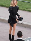 Rosie Huntington-Whiteley at Saint Laurent Show during Paris Fashion Week 2018