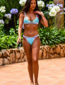Shelby Tribble in Bikini at a Pool in Majorca