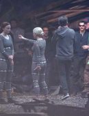 Sophie Turner and Jessica Chastain at Film Reshoots for X-Men in Montreal