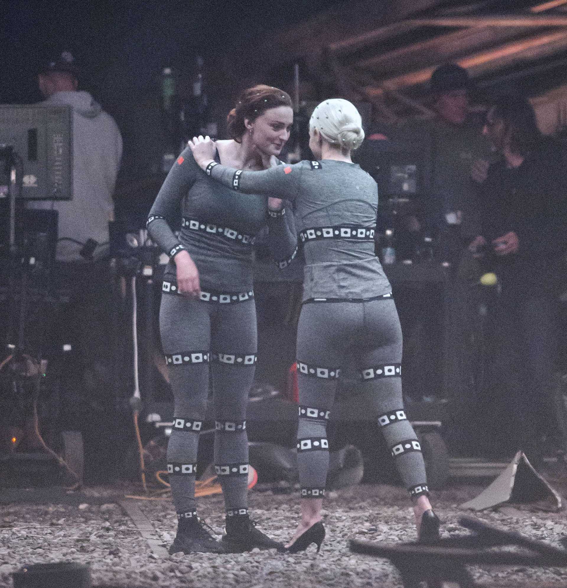 Sophie Turner and Jessica Chastain at Film Reshoots for X-Men in Montreal