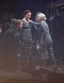 Sophie Turner and Jessica Chastain at Film Reshoots for X-Men in Montreal