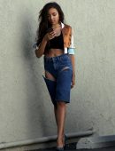Tinashe Leggy in Revealing Denims in Los Angeles