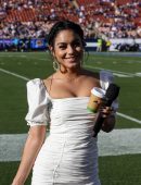 Vanessa Hudgens Performing the National Anthem at the Rams vs Vikings Game in LA