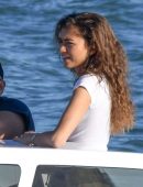 Zendaya Coleman on a Boat Out in Venice