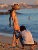 Alessandra Ambrosio Playing on the Beach in Santa Monica