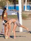 Alessandra Ambrosio Playing on the Beach in Santa Monica