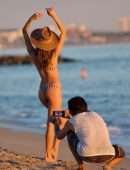 Alessandra Ambrosio Playing on the Beach in Santa Monica